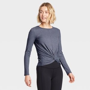 Women's Long Sleeve Twist-Front T-Shirt - All in M